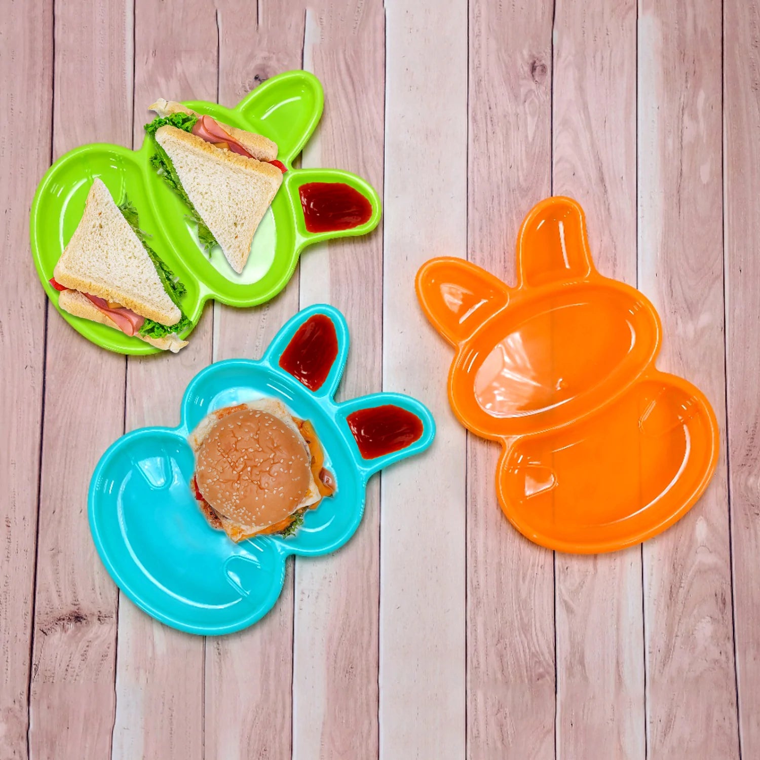 7101 Rabbit Shape Dish 6 pcs For Kids (multicolor) DeoDap 7101 Rabbit Shape Dish 6 pcs For Kids (multicolor) DeoDap